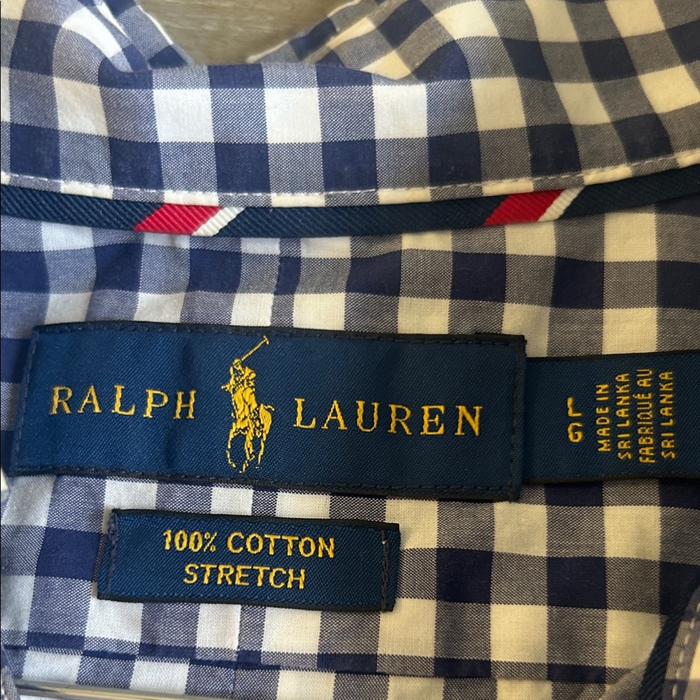 Polo Ralph Lauren Blue Checkered Short Sleeve Shirt - Picture 2 of 4